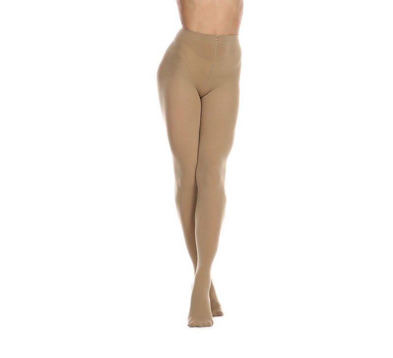Frola Women's 80 Denier Soft Semi Opaque Solid Color Footed Pantyhose Tights (Large-X-Large, Natural) - Image 2